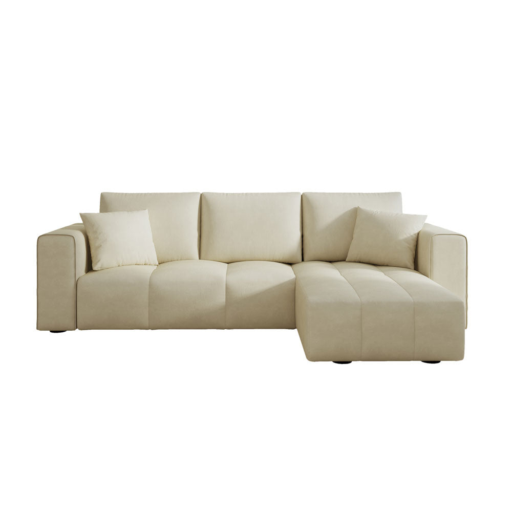 concept-usine-brighton-canap-angle-convertible-velours-beige image 8