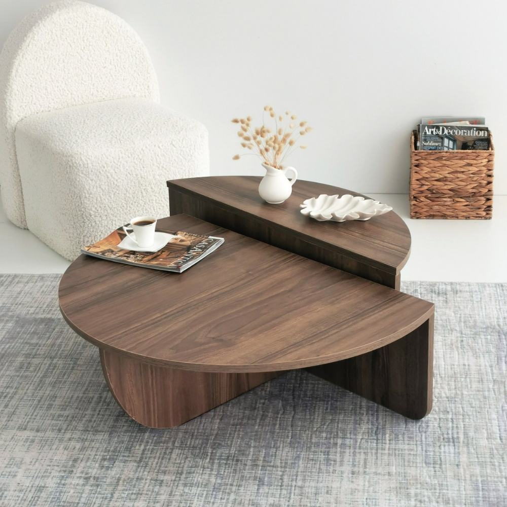 concept-usine-mila-table-basse-ronde-bois-modulable image 2
