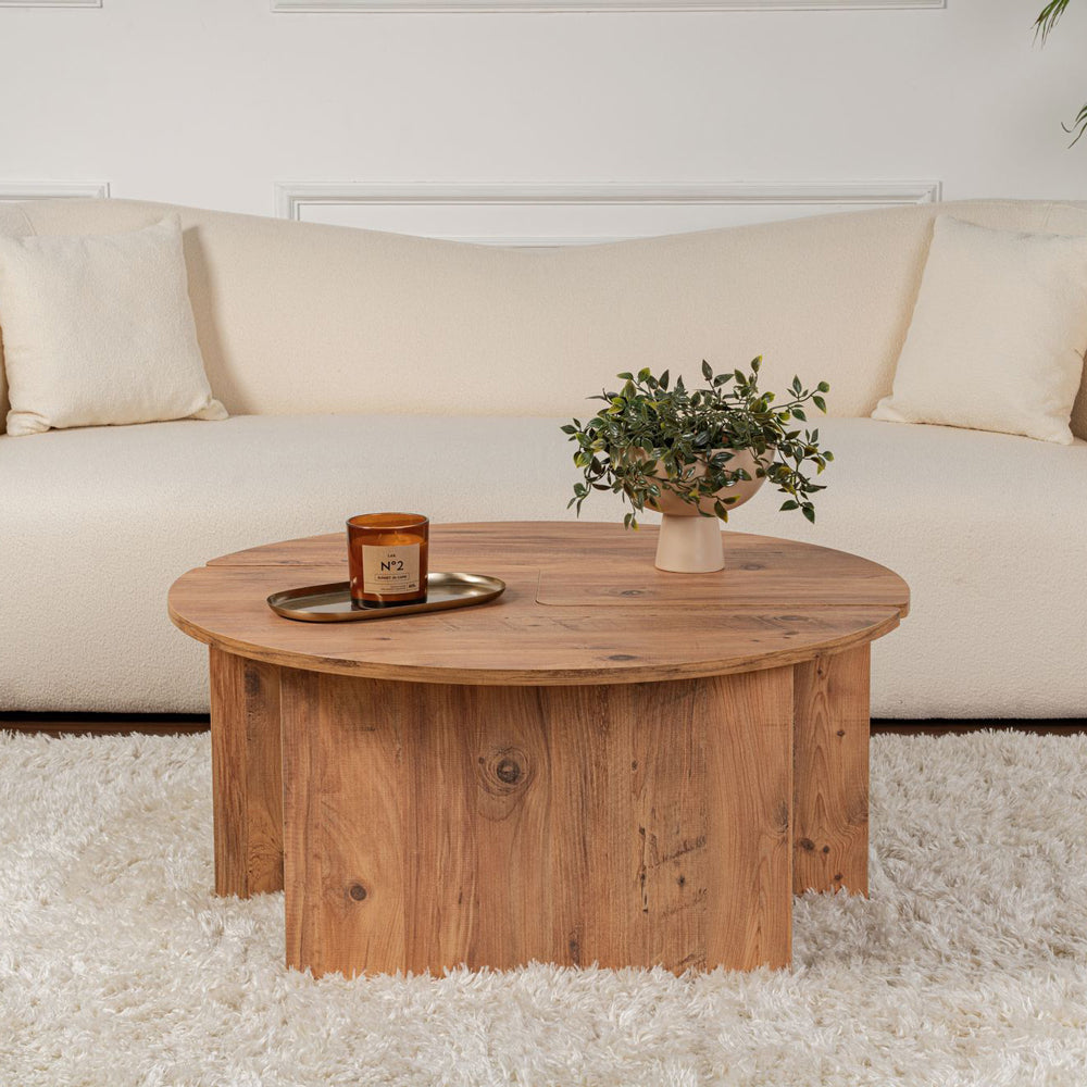 concept-usine-azus-table-basse-ronde-bois-90-cm-duo image 3