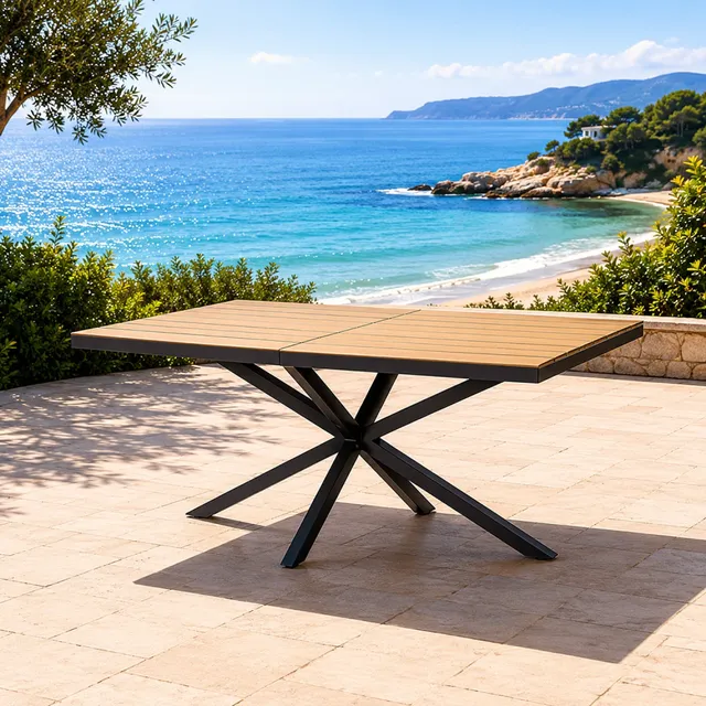 concept-usine-almada-table-jardin-190cm-8-places-effet-bois image 1