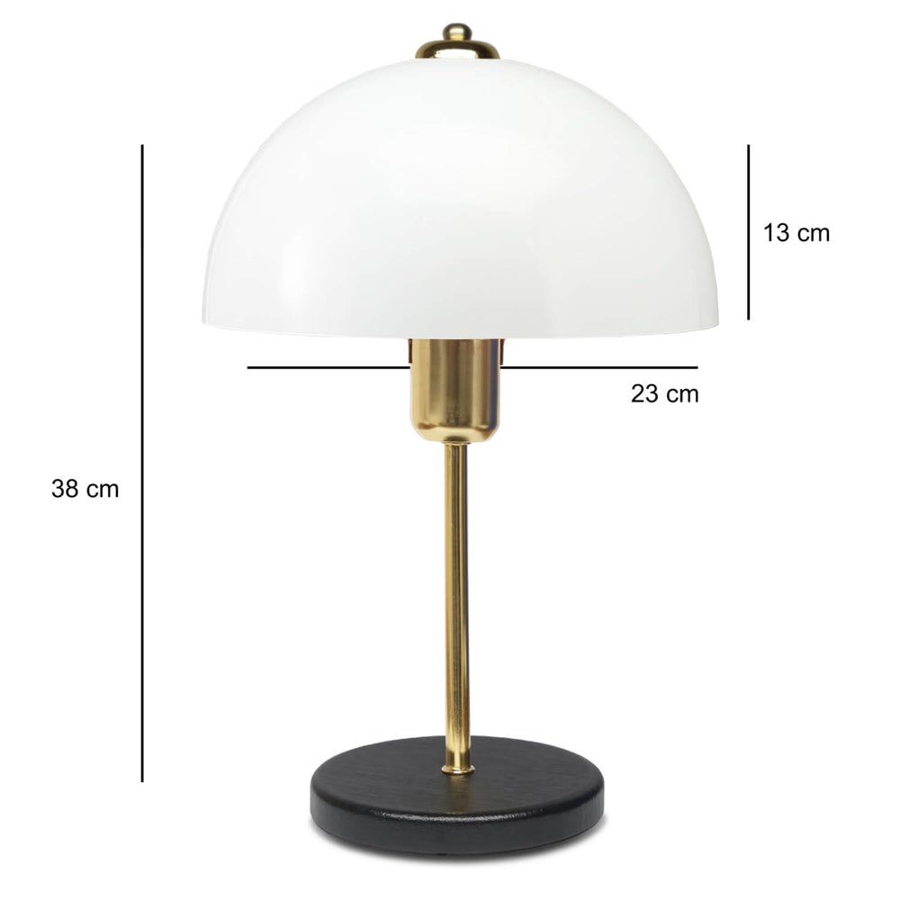 concept-usine-lisette-lampe-table-champignon-blanche-m-tal-dor image 3