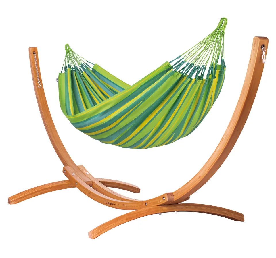 la-siesta-maera-hamac-king-size-lime-400-cm-avec-support image 1