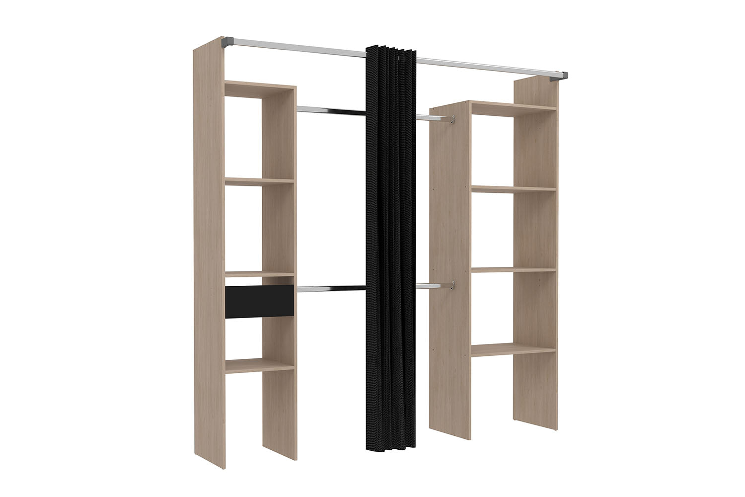 concept-usine-elysee-dressing-blanc-198-cm-avec-rideau image 4