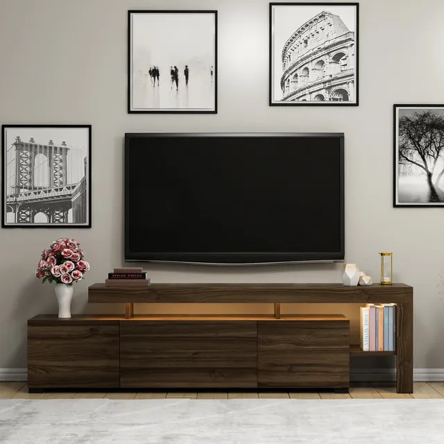 concept-usine-beliz-meuble-tv-effet-bois-marron-avec-led image 1