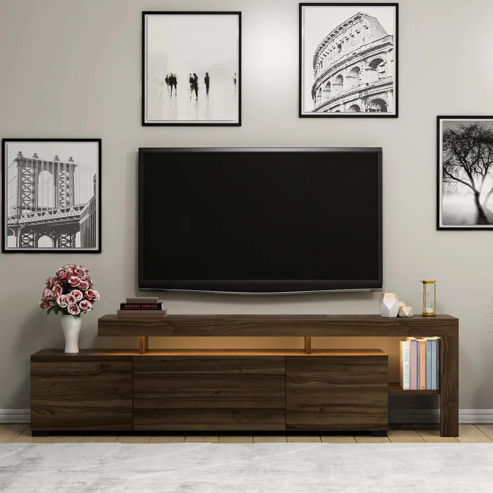 concept-usine-beliz-meuble-tv-effet-bois-marron-avec-led image 1