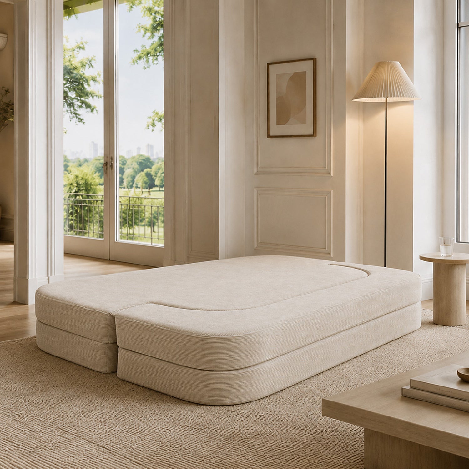 concept-usine-watford-canap-convertible-velours-beige-3-places image 4