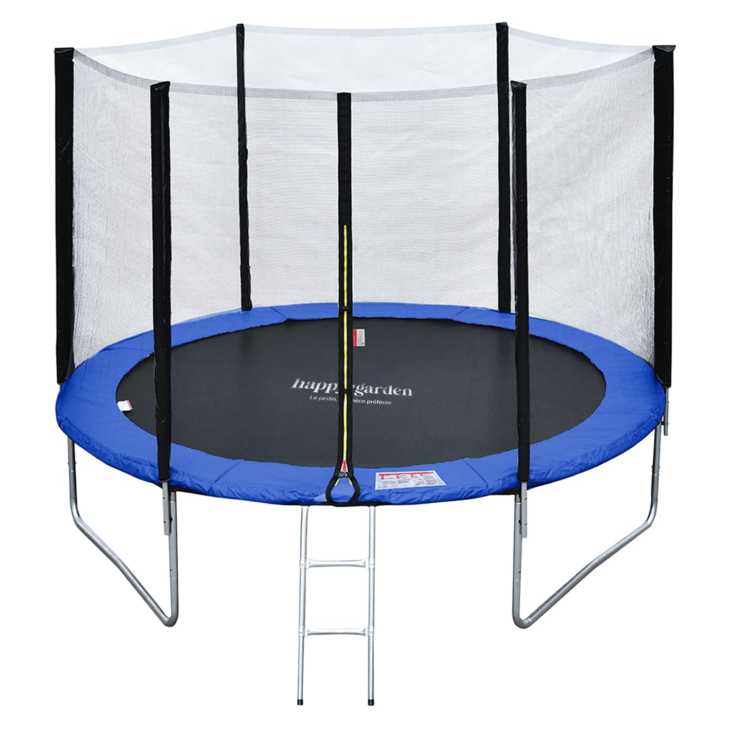 happy-garden-ad-la-de-trampoline-rond-305cm-bleu-vert-filet image 1