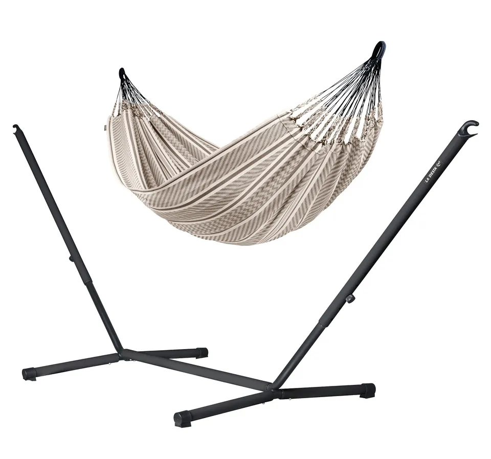 la-siesta-nautico-flora-hamac-double-coton-bio-zebra-350-cm image 1
