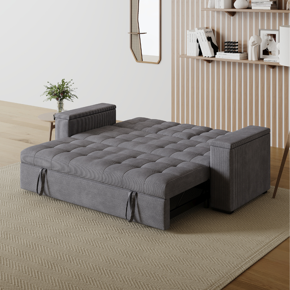 concept-usine-noho-canap-convertible-velours-c-tel-gris-clair image 6