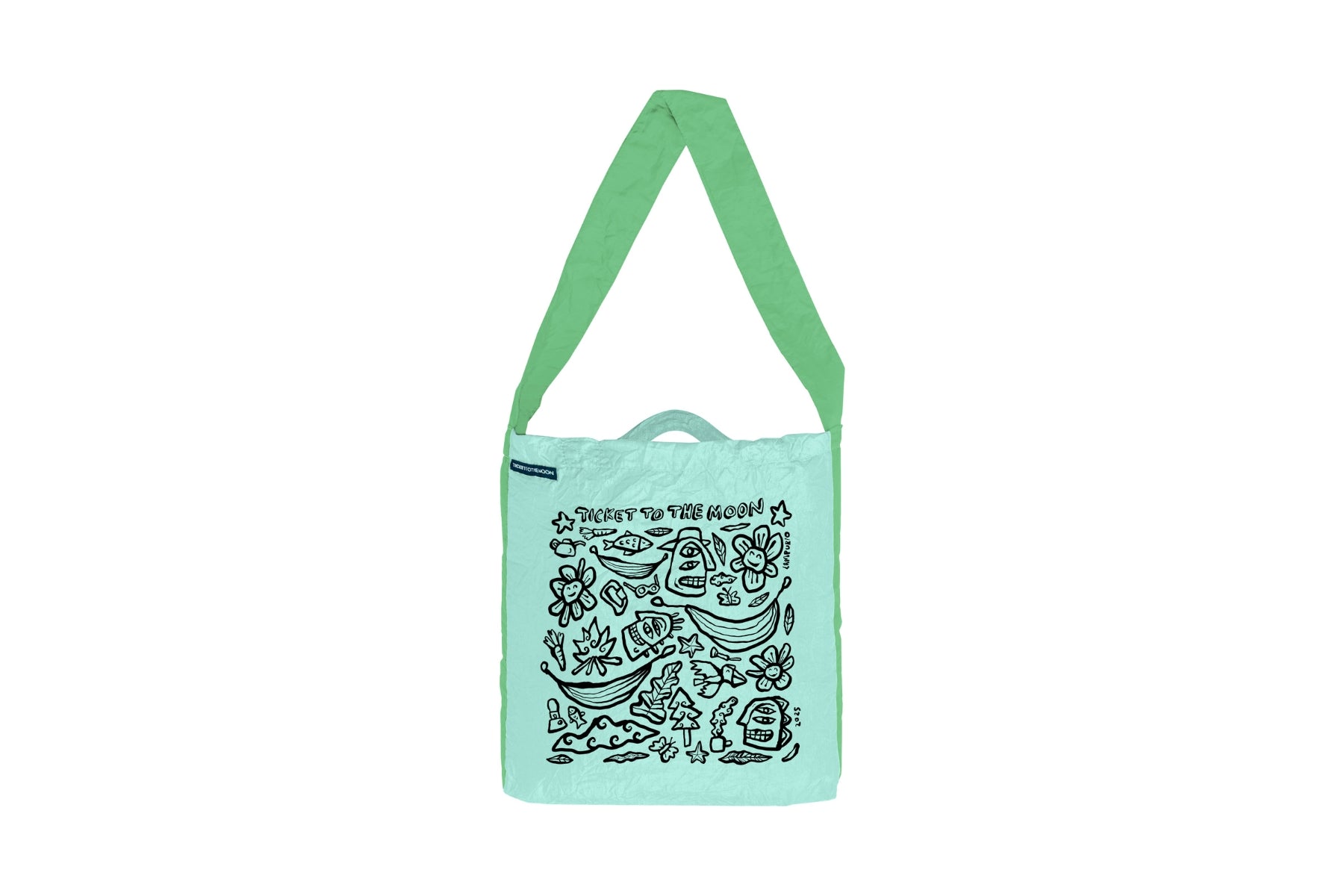 ticket-to-the-moon-eco-bag-medium-sac-pliable-15l-recycl image 1