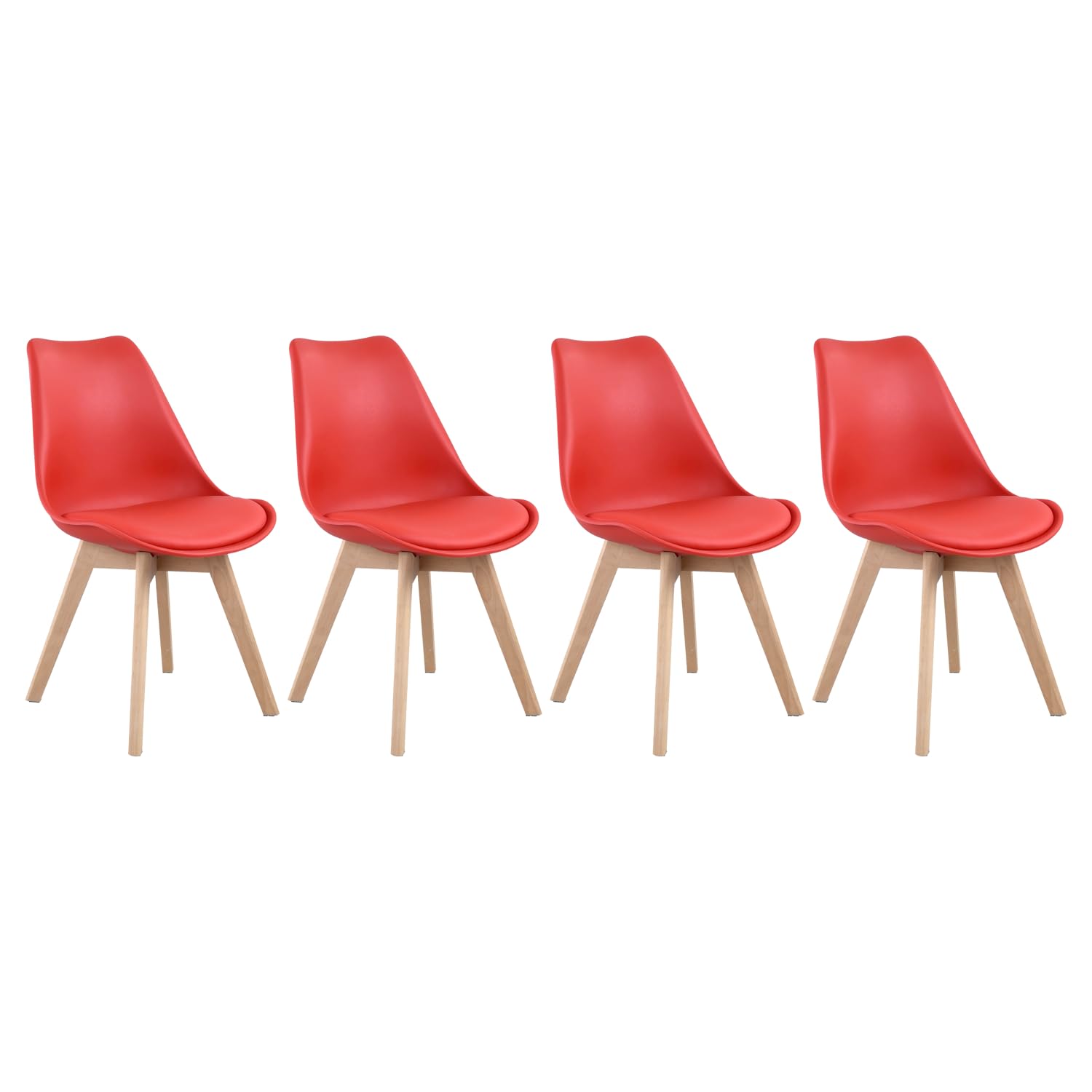 happy-garden-bari-nora-chaises-scandinaves-rouges-lot-de-4 image 1