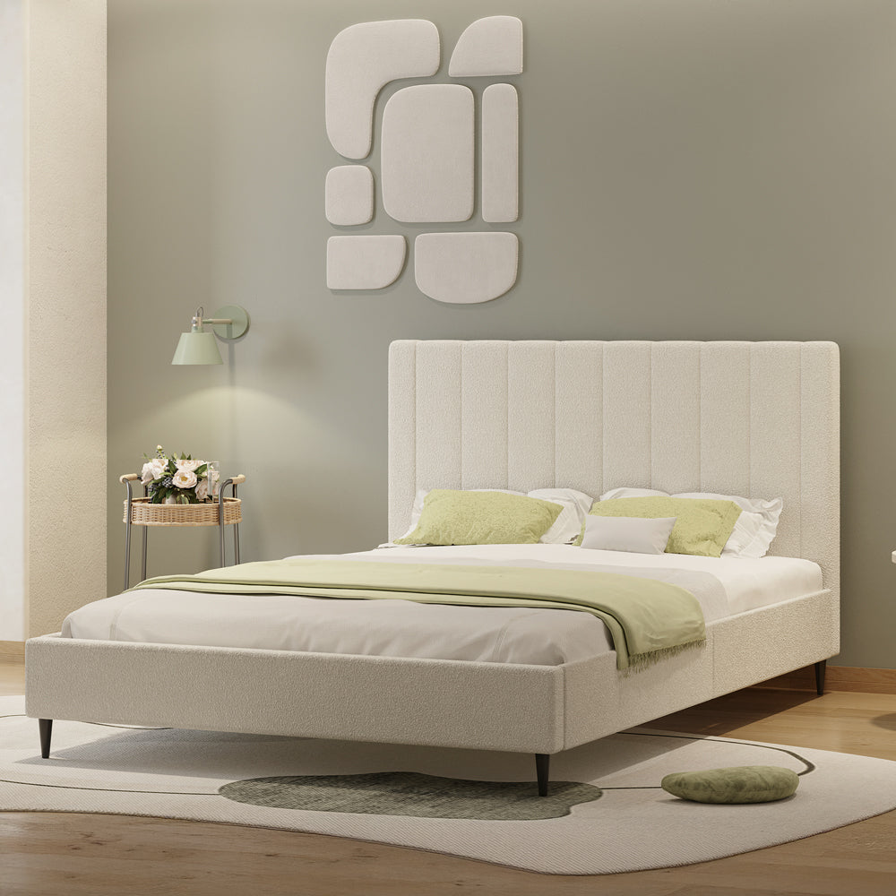 concept-usine-cambridge-lit-bouclette-140x190-beige-2-places image 1
