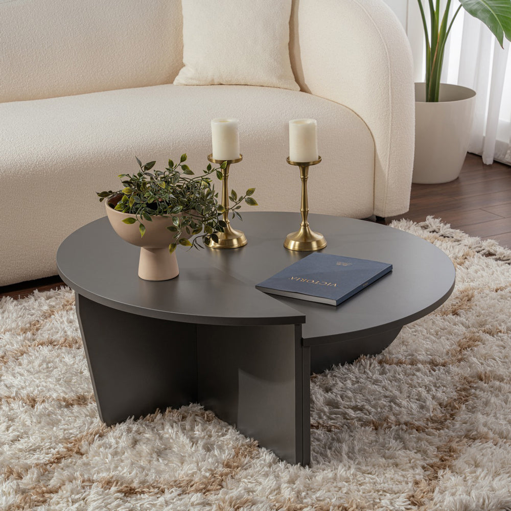 concept-usine-vari-table-basse-ronde-noire-90-cm image 2