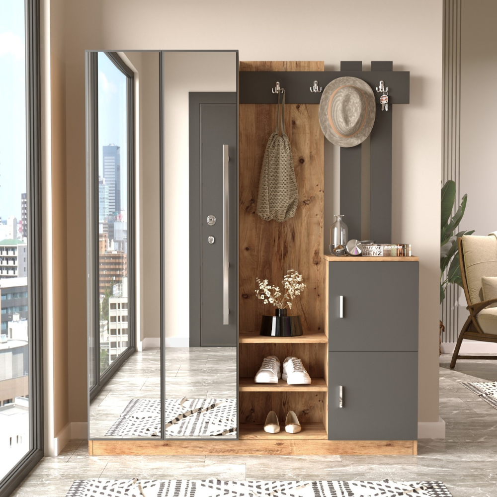 concept-usine-anka-meuble-d-entr-e-bois-gris-avec-miroir-2 image 2