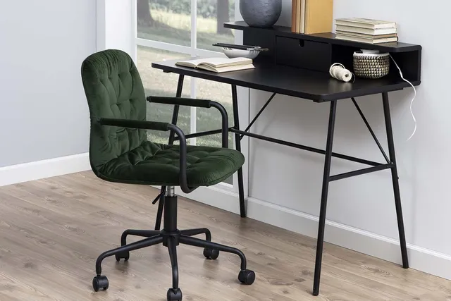 concept-usine-lodge-bureau-noir-bois-tiroir-design image 1