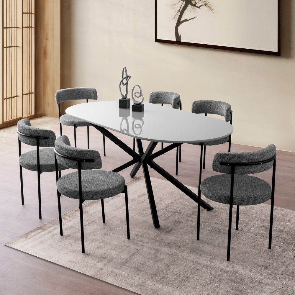 concept-usine-karvia-table-salle-manger-6-places-grise image 1