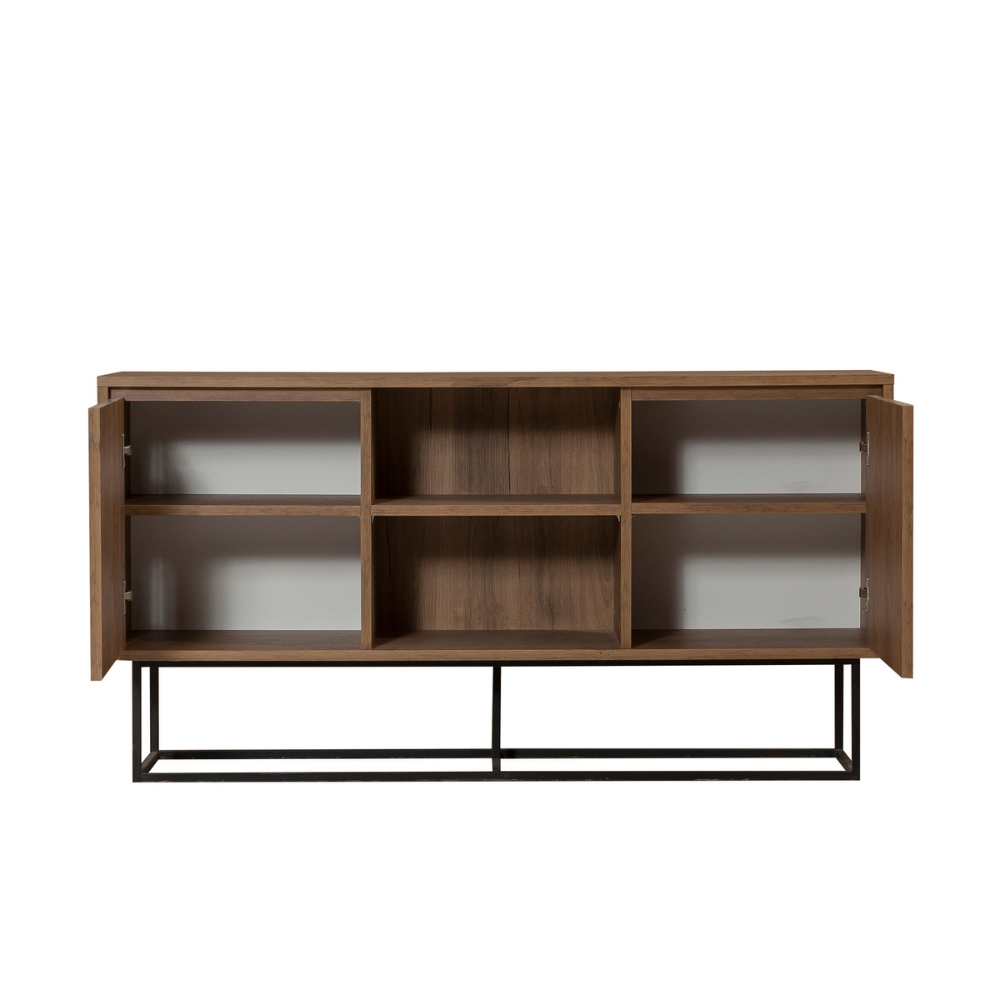 concept-usine-brezno-buffet-140-cm-noyer-et-noir image 2