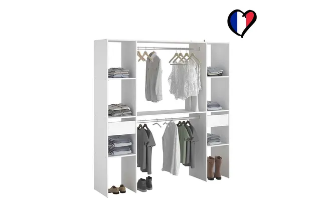 concept-usine-elys-e-dressing-blanc-180-cm-2-penderies image 1