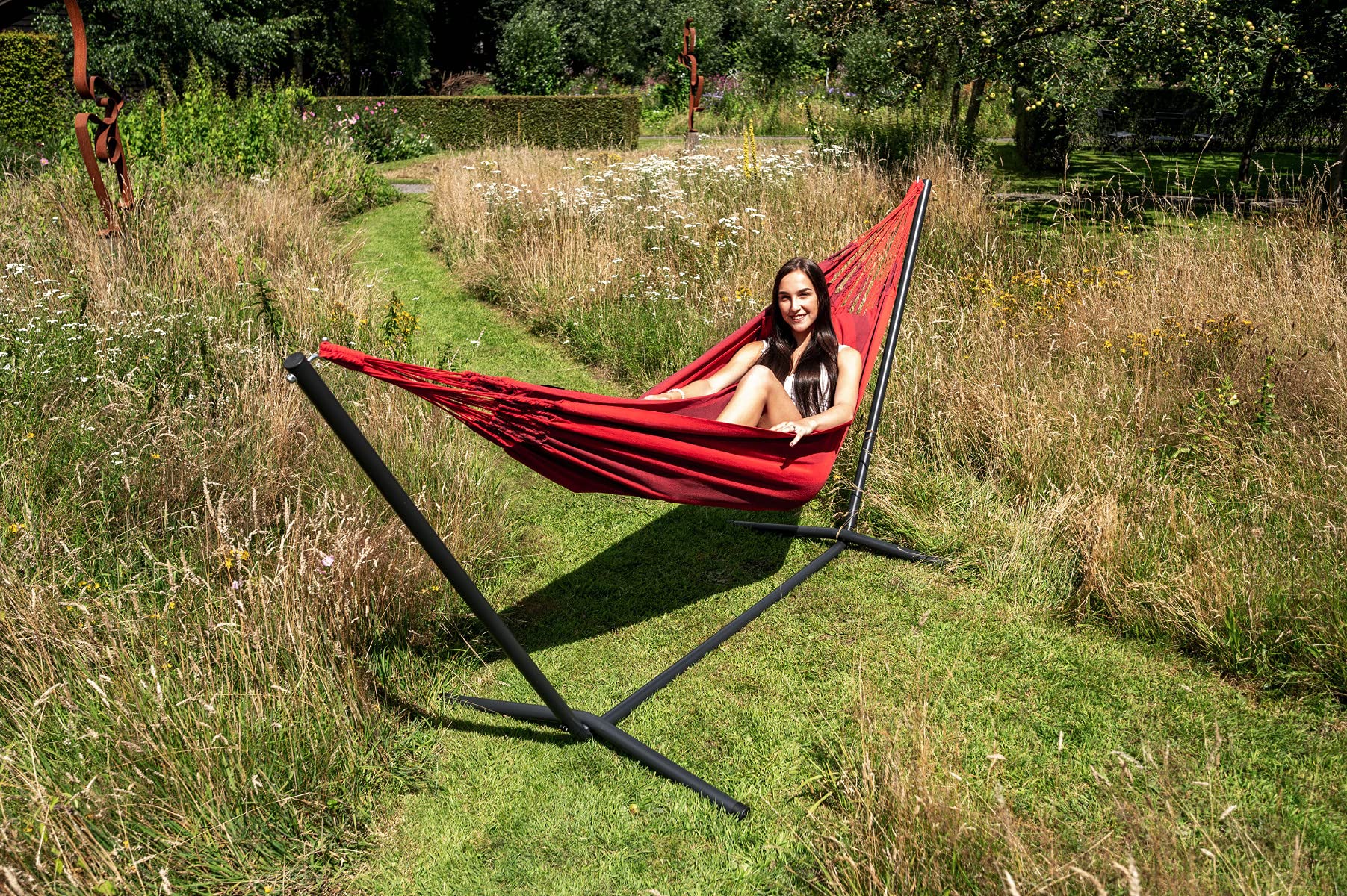 tropilex-dream-ensemble-hamac-rouge-avec-armature-coton image 2