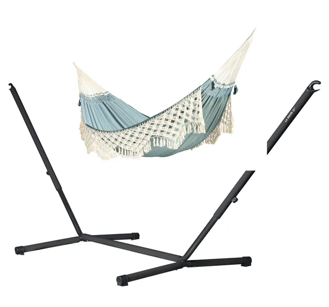 la-siesta-nautico-fjord-hamac-king-coton-bio-400-cm-anthracite image 1