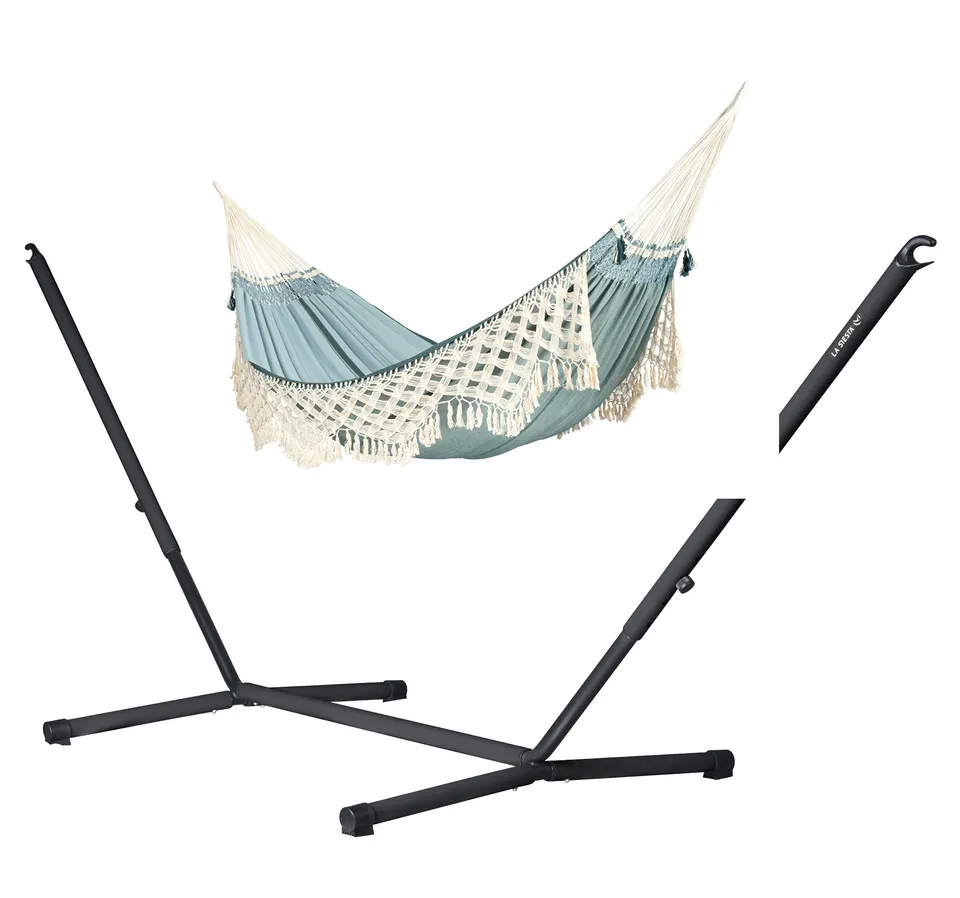 la-siesta-nautico-fjord-hamac-king-coton-bio-400-cm-anthracite image 1