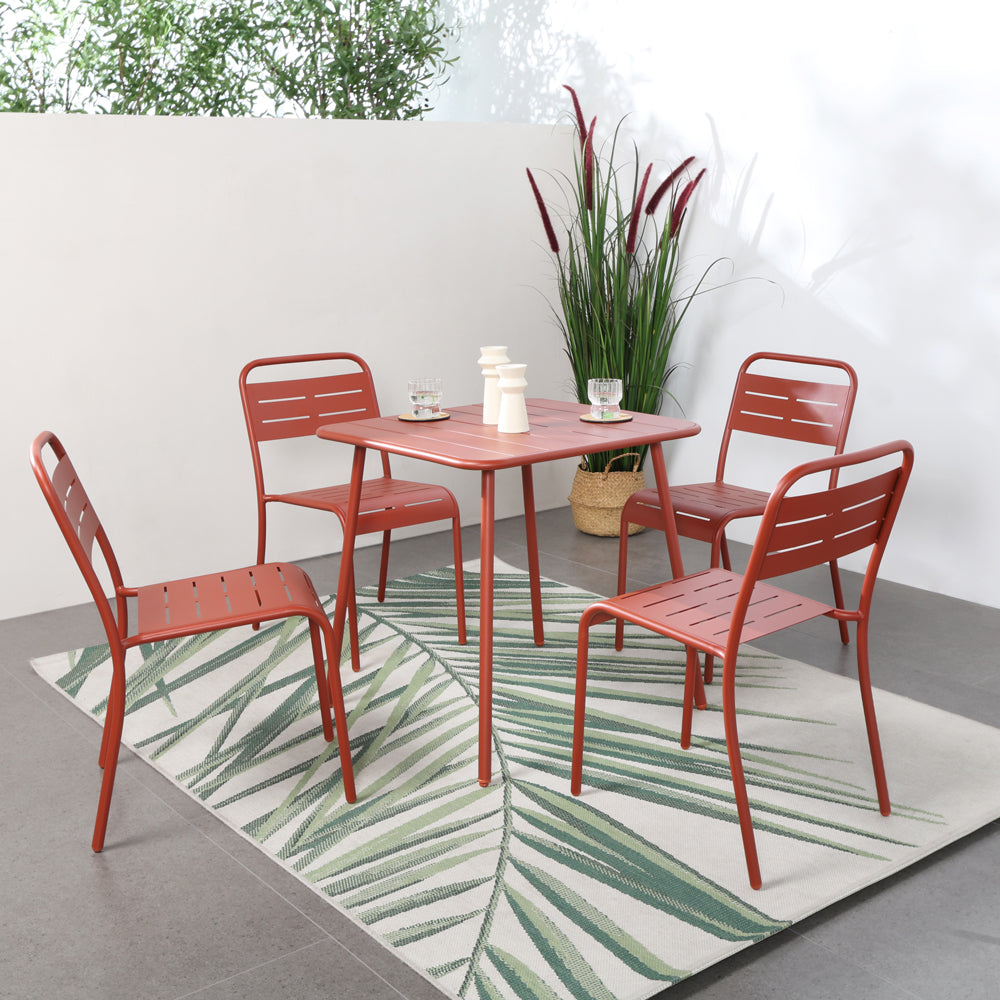 concept-usine-bergame-4-chaises-jardin-acier-empilables image 1