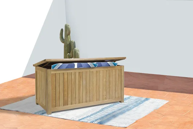 concept-usine-kotak-coffre-de-jardin-teck-bois-brut-110l image 1