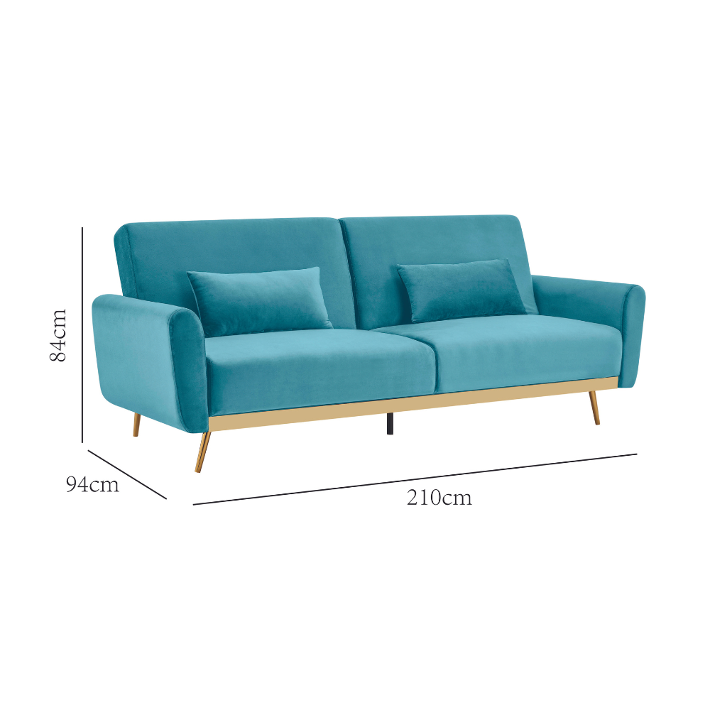 concept-usine-cyano-canap-convertible-velours-bleu-210-cm image 5