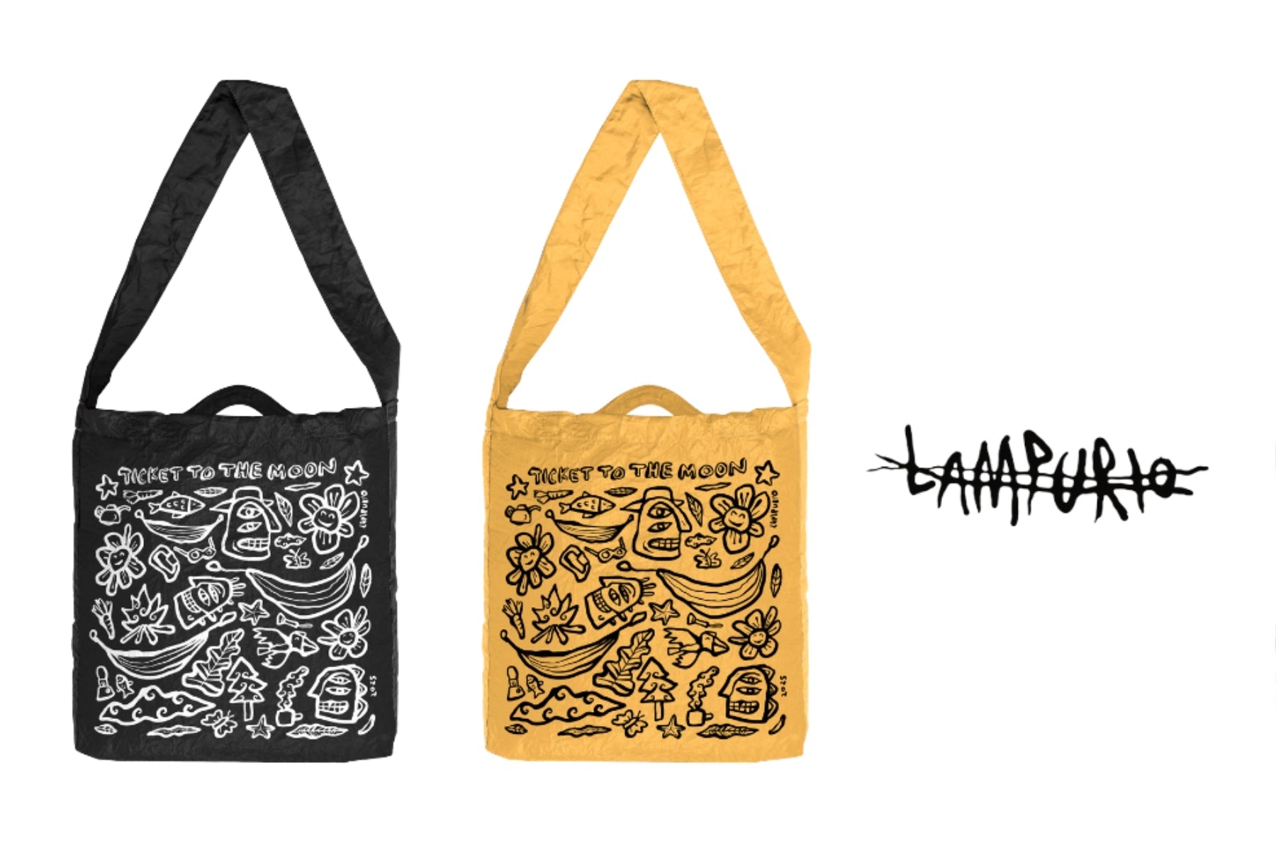 ticket-to-the-moon-eco-bag-medium-sac-pliable-15l-recycl image 4