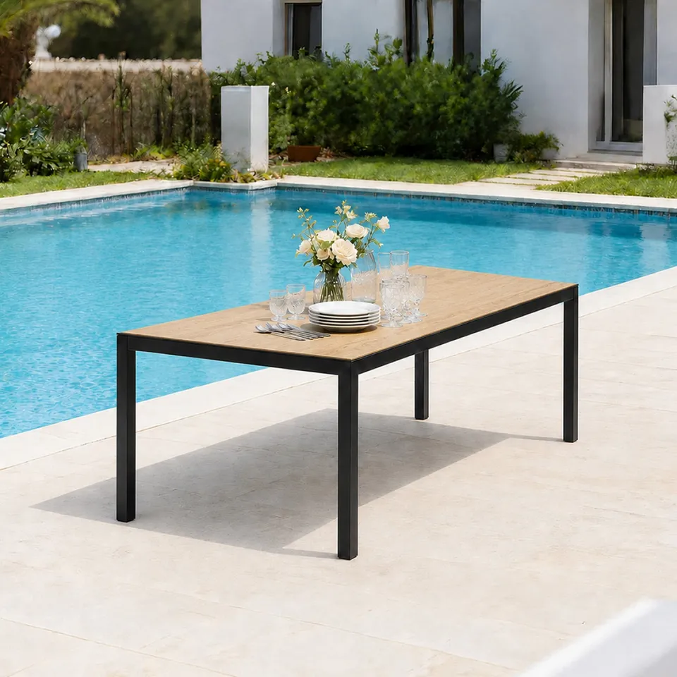 concept-usine-brisbane-table-jardin-240-cm-10-places-effet-bois image 1