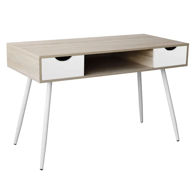happy-garden-lampedusa-bjorn-bureau-blanc-120-cm-2-tiroirs image 1