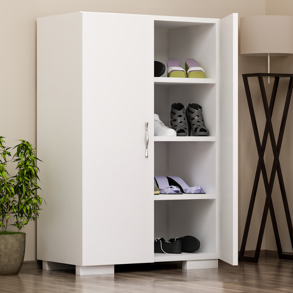 concept-usine-tia-meuble-chaussures-blanc-60-cm-4-cases image 1