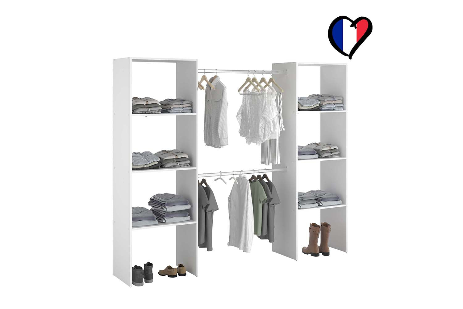 concept-usine-elysee-dressing-chambre-blanc-220-cm-penderie image 1