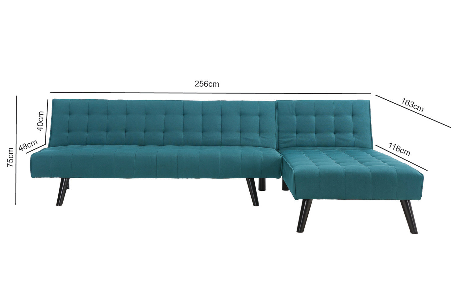 concept-usine-tim-canap-d-angle-convertible-tissu-bleu-4-places image 4