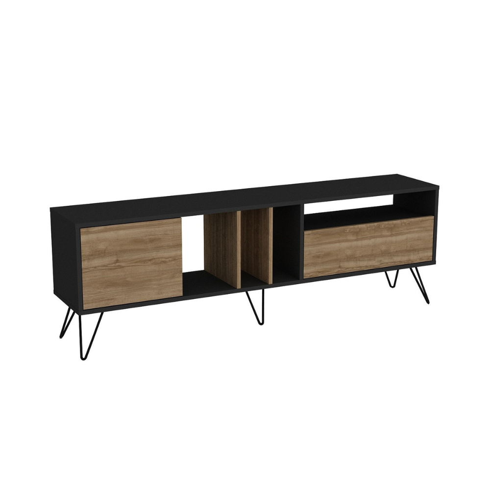 concept-usine-baylee-meuble-tv-180-cm-noir-et-bois image 3