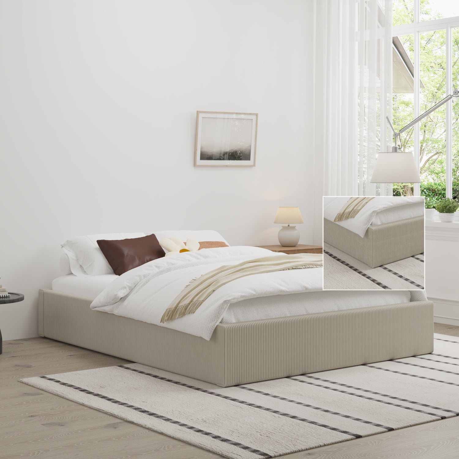 concept-usine-austin-lit-coffre-140x190-velours-c-tel-beige-2-places image 1