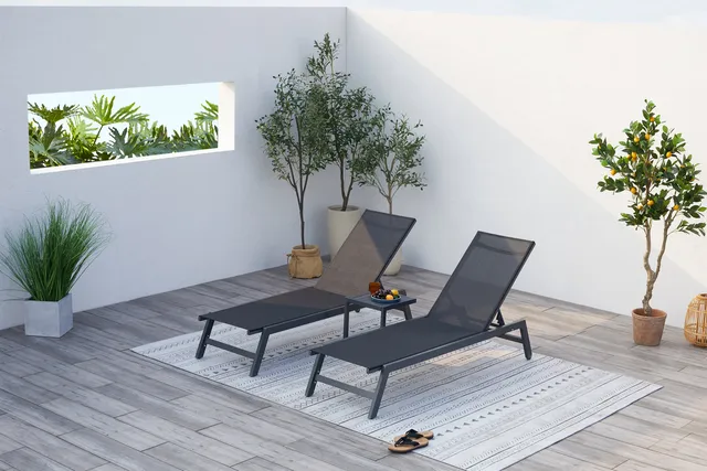 concept-usine-prato-transat-gris-lot-de-2-table-r-glable image 1
