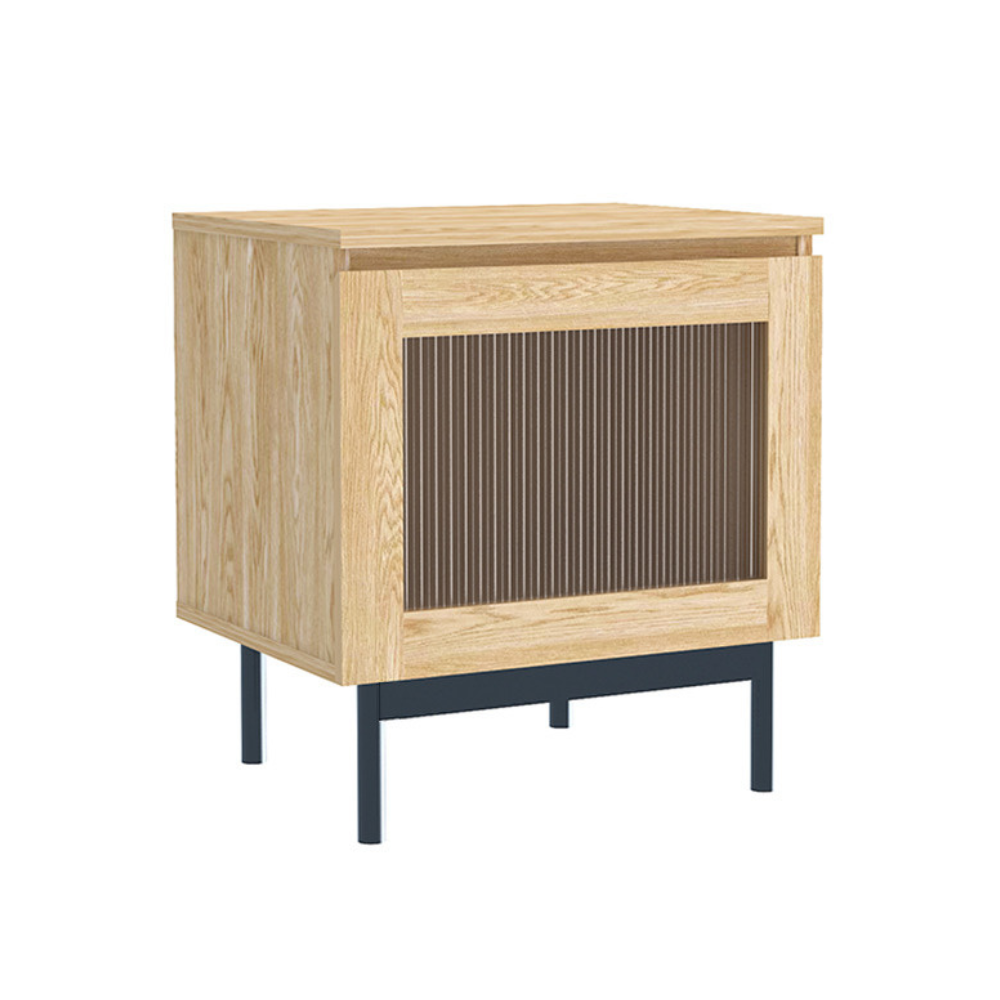 concept-usine-prague-table-de-chevet-bois-avec-porte image 2