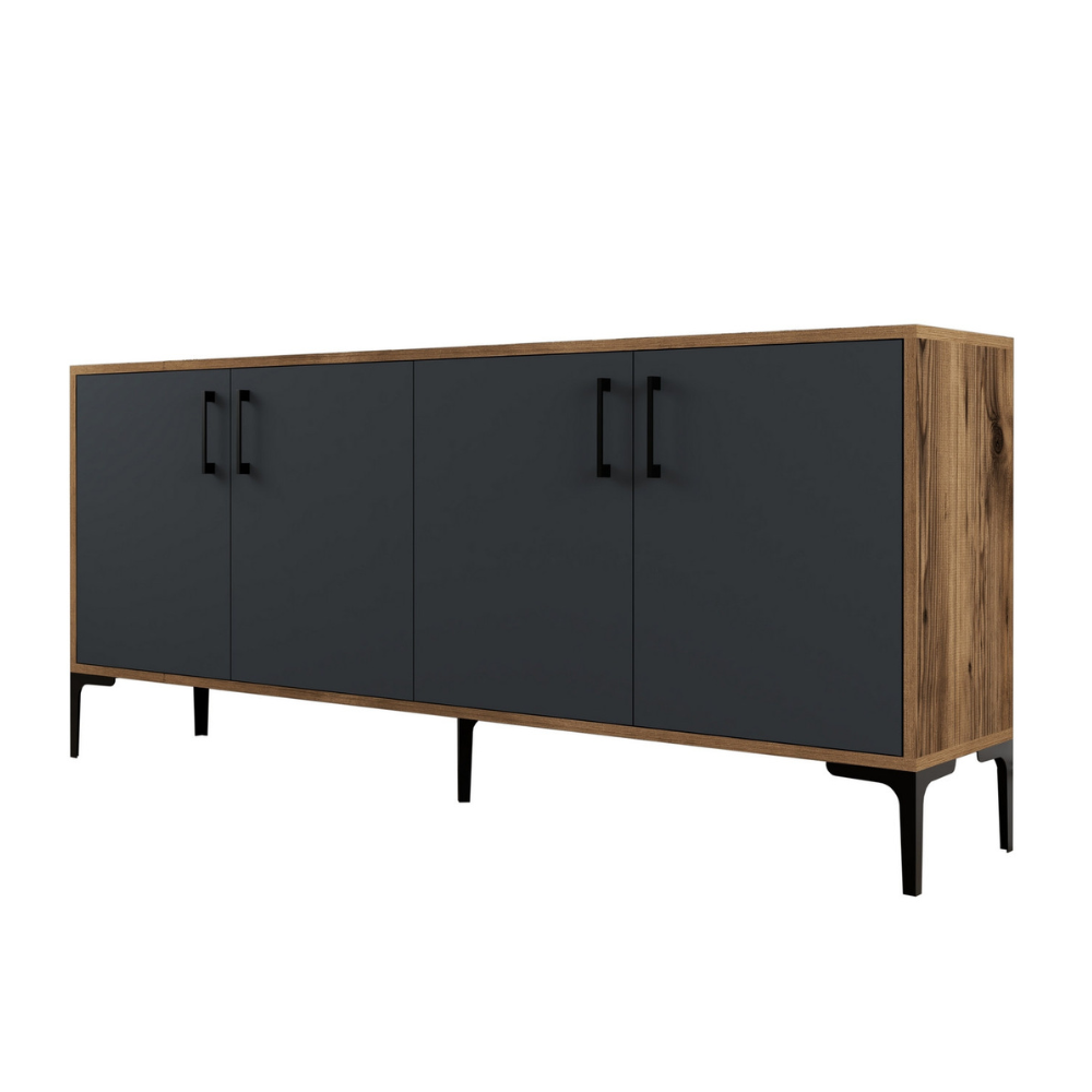 concept-usine-arkel-buffet-bois-180-cm-4-portes-design image 4