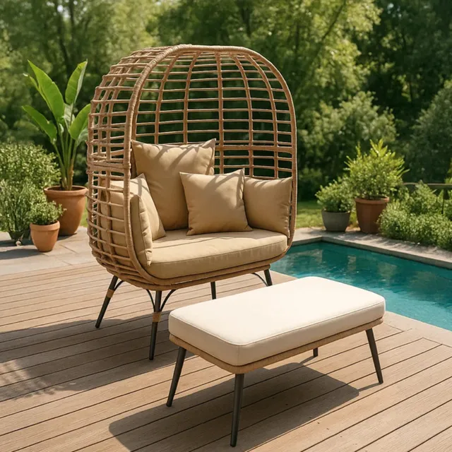 concept-usine-bundle-xl-fauteuil-jardin-beige-2-places-repose-pieds image 1