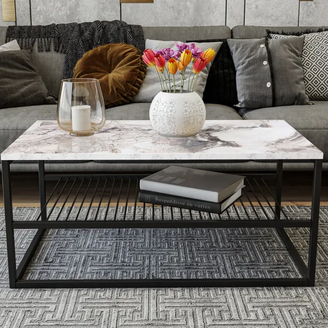 concept-usine-marbel-table-basse-blanc-effet-marbre image 1