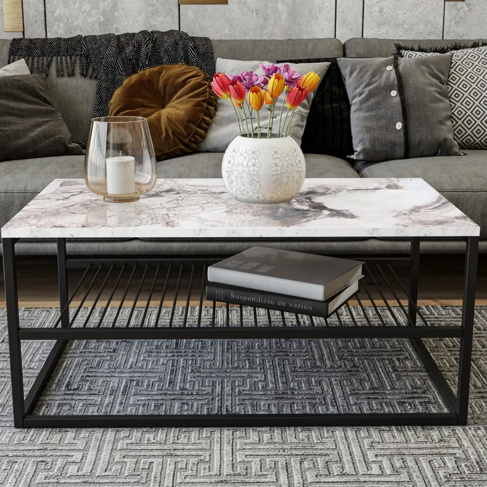 concept-usine-marbel-table-basse-blanc-effet-marbre image 1