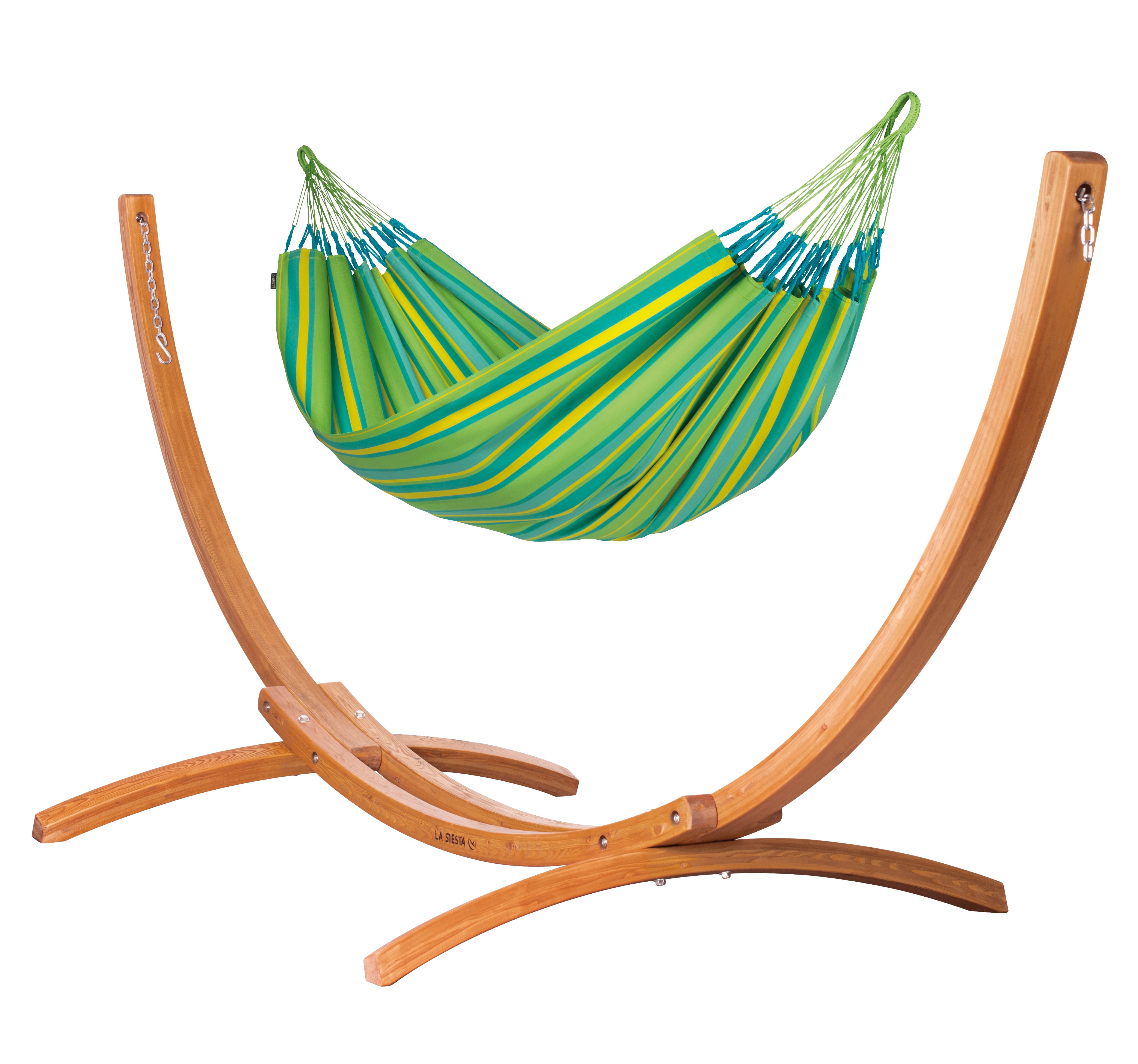 la-siesta-maera-hamac-double-avec-support-350-cm-lime-outdoor image 1