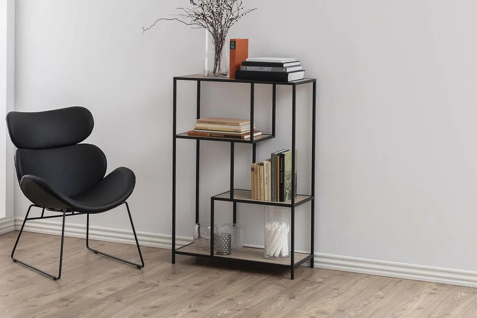 concept-usine-factory-meuble-rangement-salon-biblioth-que-bois-noir image 1