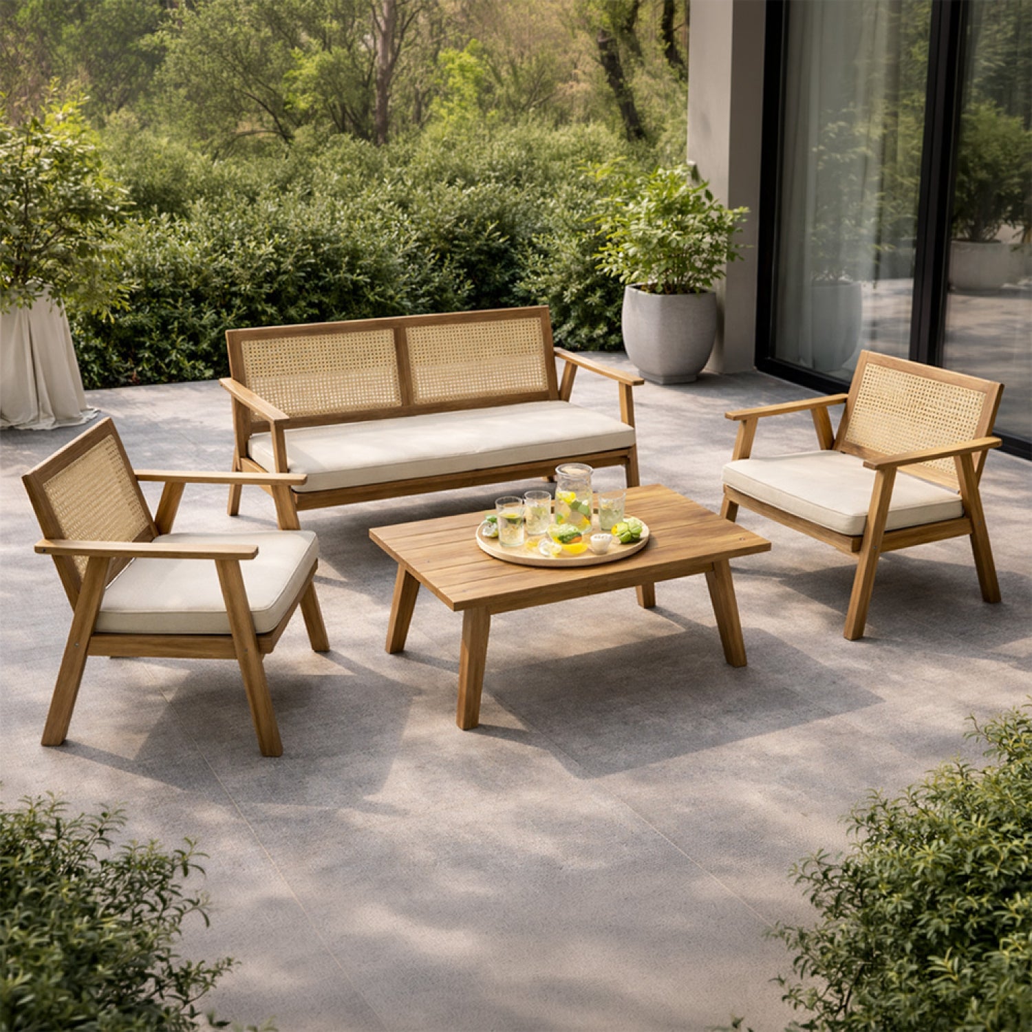 concept-usine-hanoi-4-salon-de-jardin-bois-acacia-4-places image 2