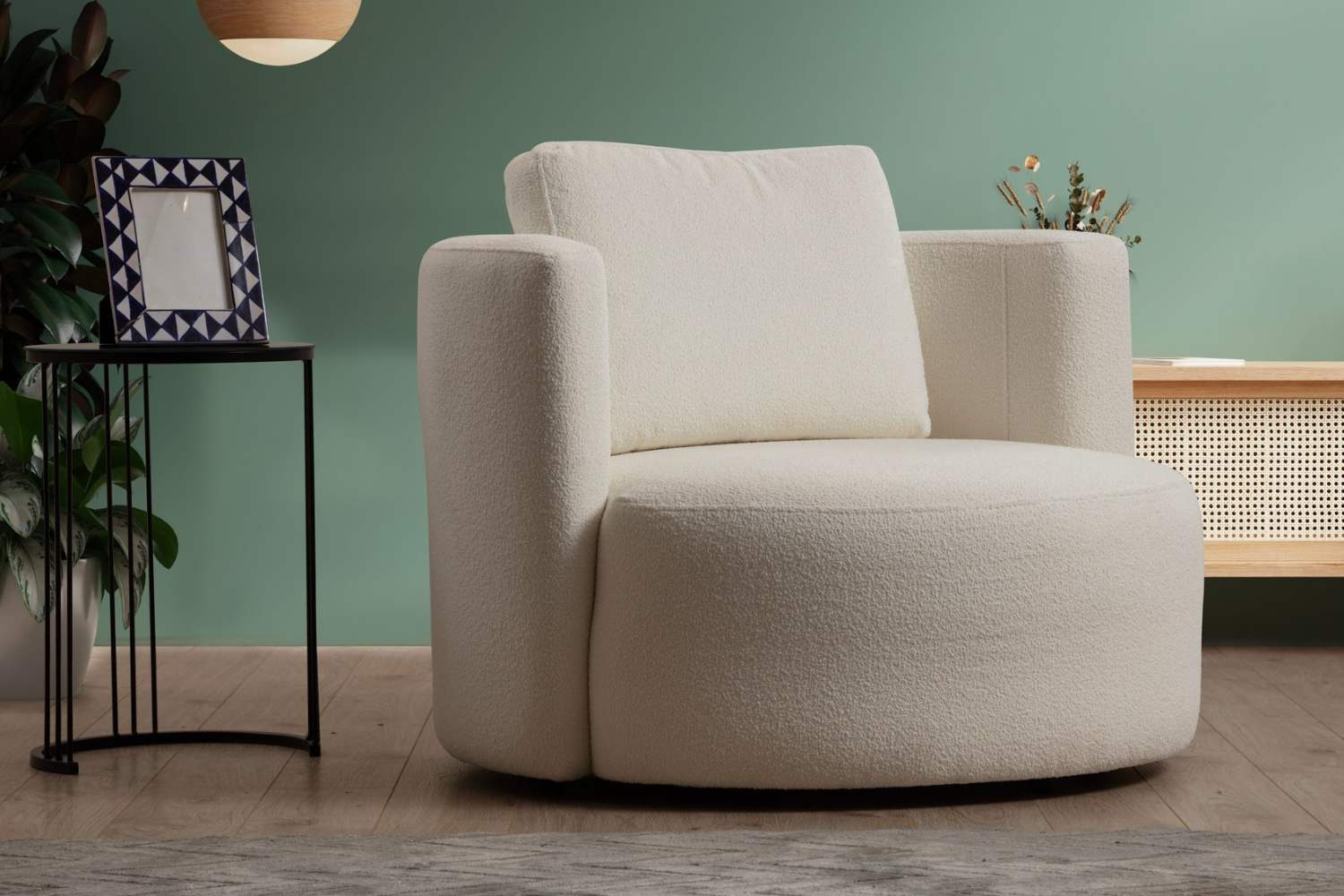 concept-usine-olsen-fauteuil-bouclette-blanc-1-place image 2