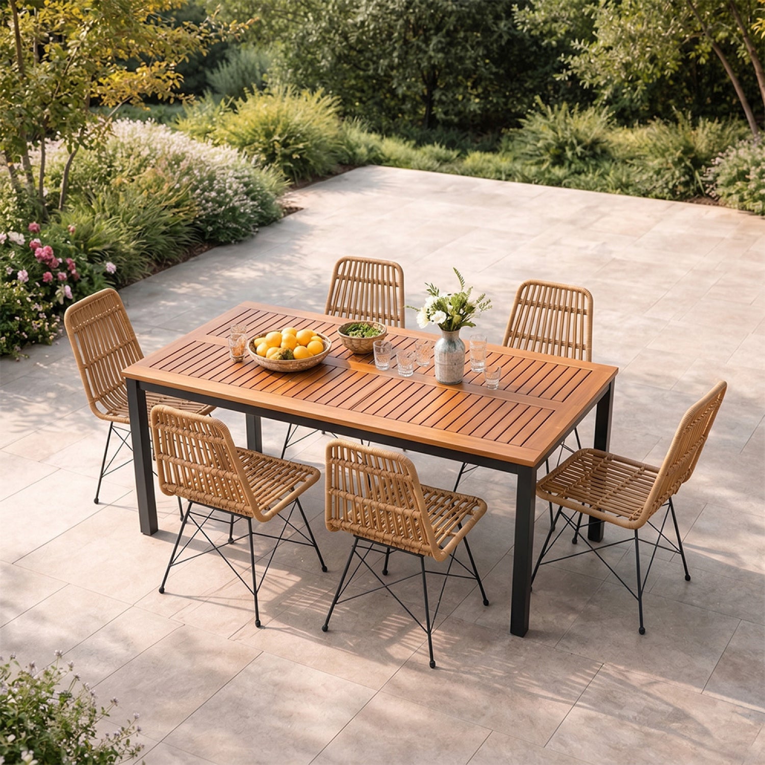 concept-usine-bago-salon-jardin-6-chaises-eucalyptus-rotin image 2