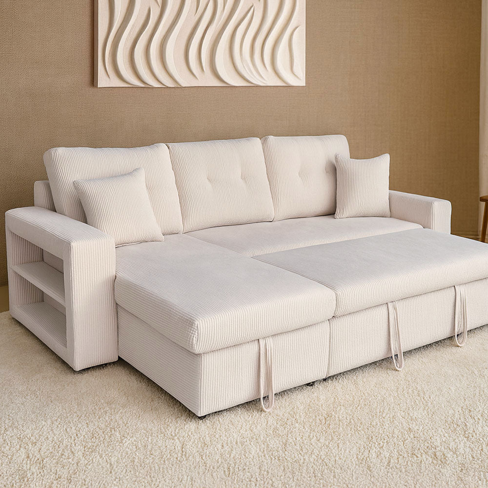 concept-usine-glasgow-canap-d-angle-convertible-velours-beige-4-places image 4