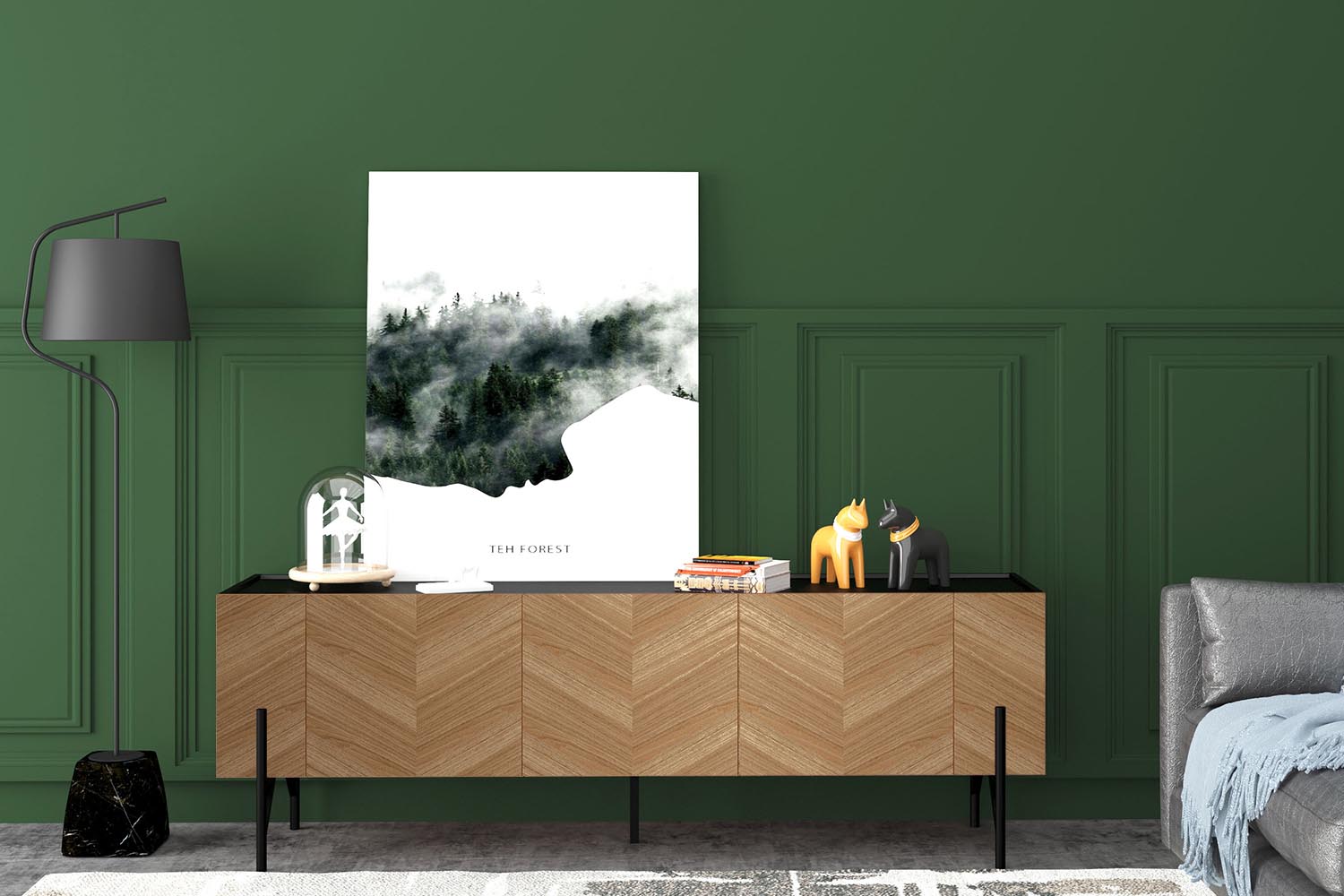 concept-usine-sequoia-meuble-tv-noyer-vintage-180-cm image 1