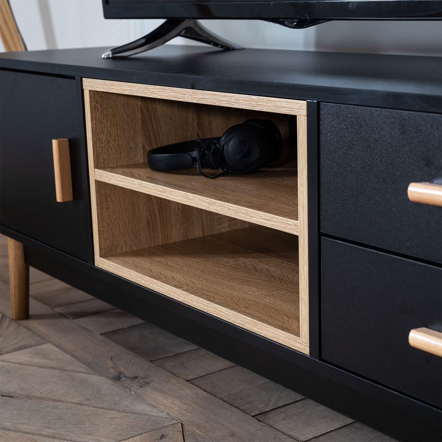happy-garden-sicilia-meuble-tv-ross-noir-130-cm-scandinave image 7